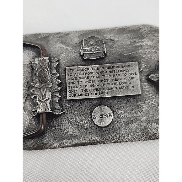 POW MIA Belt Buckle Enameled Bergamot Brass Works made in U.S.A. - Picture 4 of 5